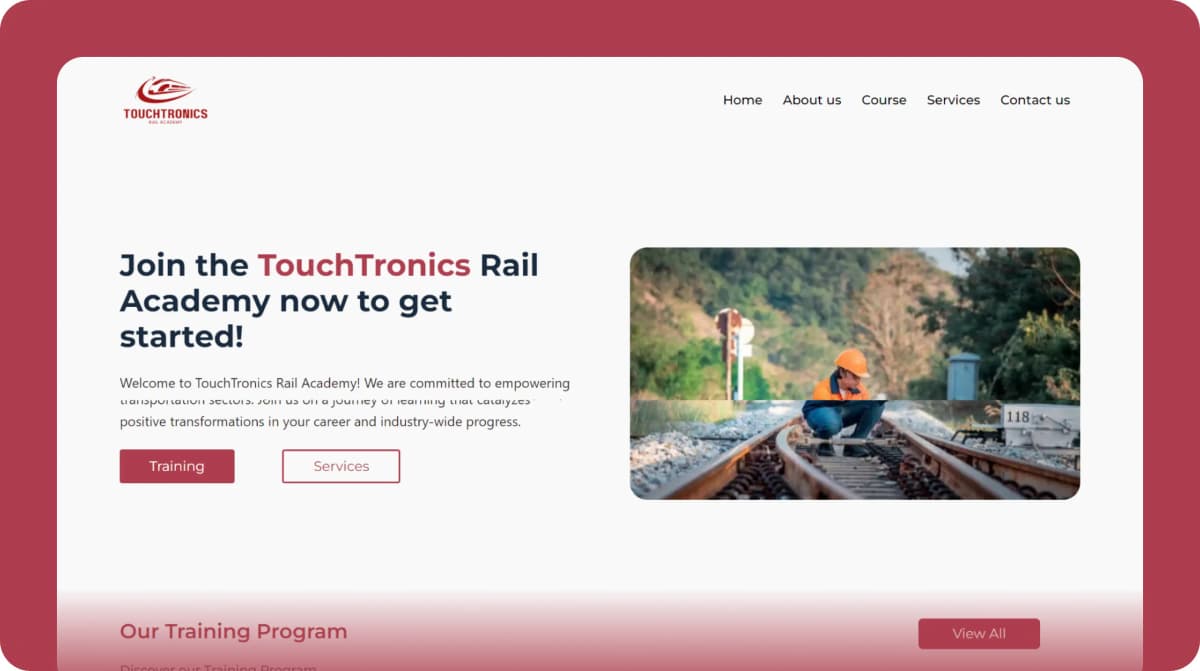 TouchTronics Rail Academy